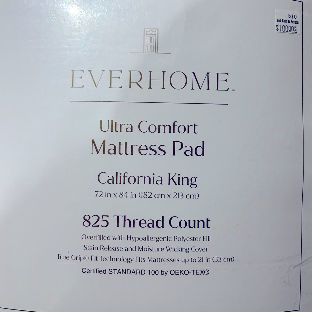 Unopened California King Mattress cover